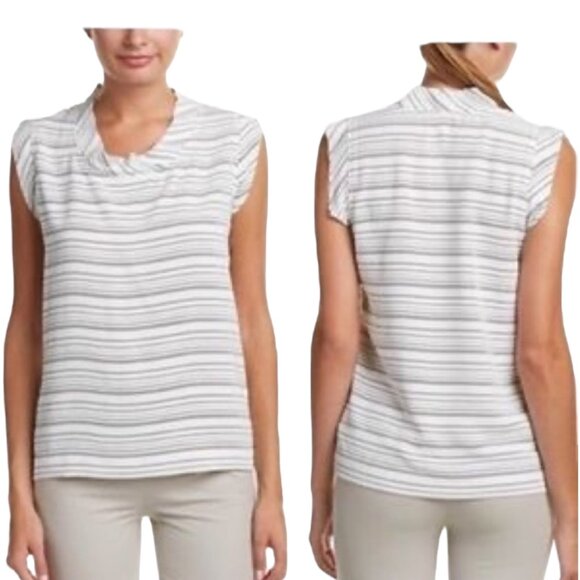 CAbi Tops - Cabi Womens Striped Sleeveless Top Size S White & Black
